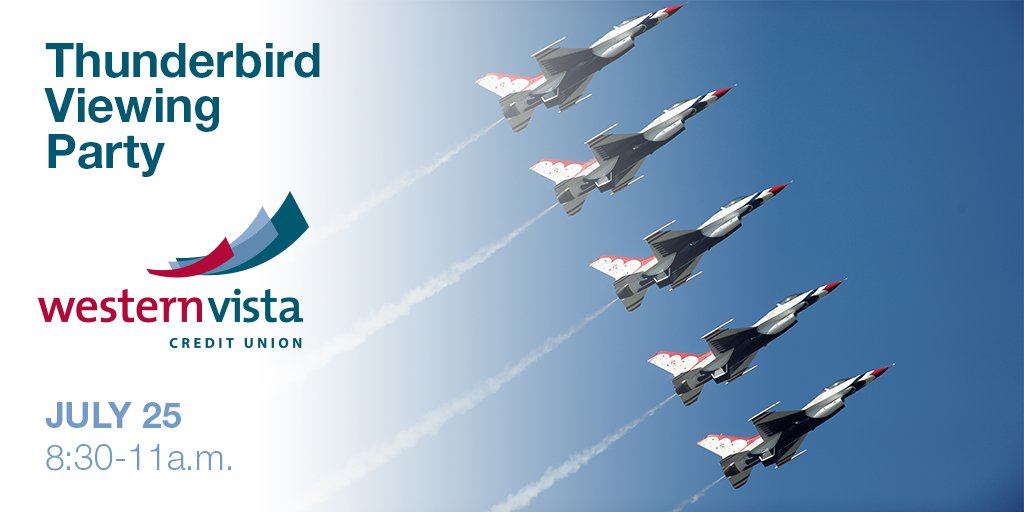 Looking for a place in #Cheyenne to watch the @AFThunderbirds during @CheFrontierDays ? We've got #freeparking and plenty of room! #cfdrodeo #creditunionlife #creditunionsrock