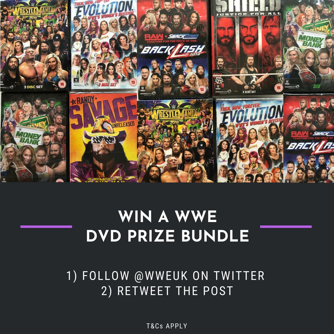 WWEUK's tweet photo. COMPETITION TIME! Want to get your hands on an awesome WWE DVD bundle? Simply follow the instructions below for your chance to #WIN! 

👇👇 https://t.co/Z9GapmYJha