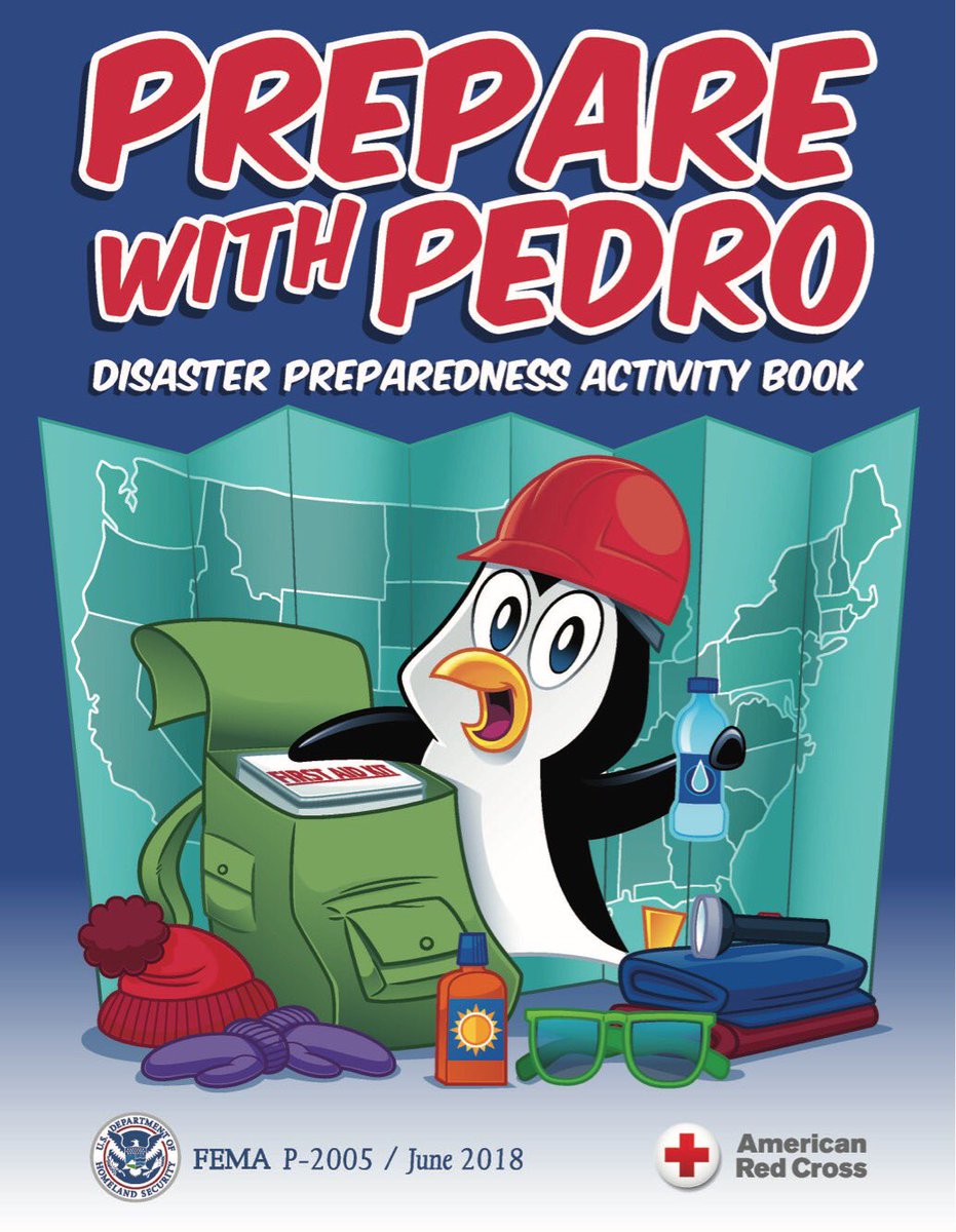 Readygov's tweet photo. It’s here! The Prepare with Pedro Activity Book has launched at the 2018 Youth Preparedness Council summit. Download and print at https://t.co/zIpOL5H06h or order copies by calling 1-800-480-2520 reference P-2005 #PrepareWithPedro #YouthPrep https://t.co/yLf6tUB1tP