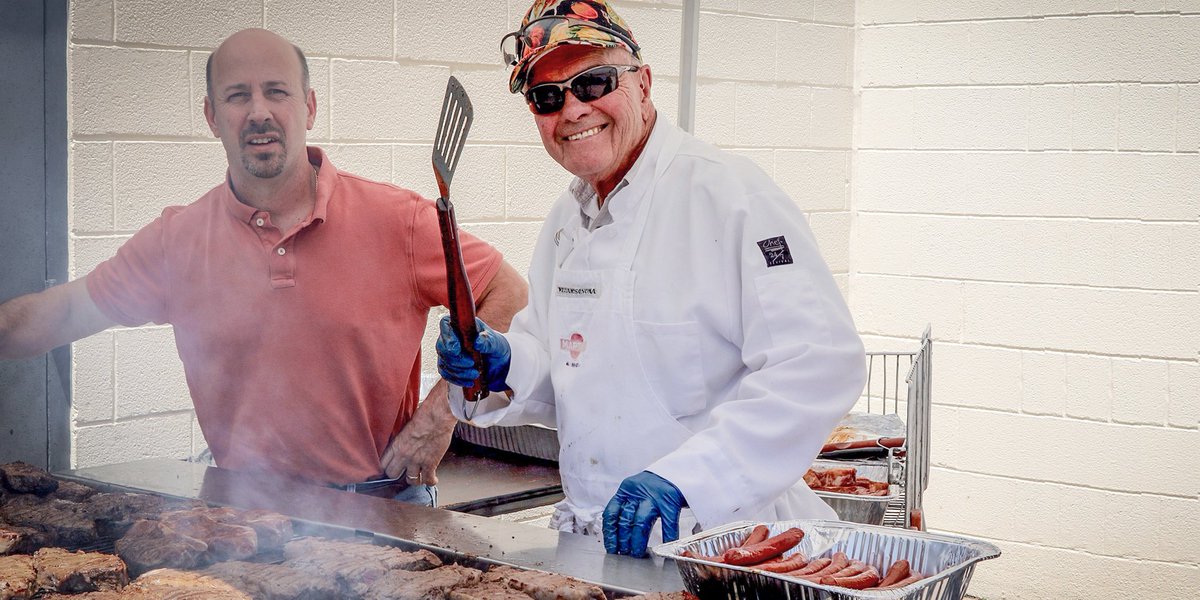 KwikGoal's tweet photo. In honor of #NationalHotDogDay, here's a pic of KG's Founder, Vin, and long-time employee, Ardie, (almost π) all-smiles grillin' hot dogs for the ENTIRE STAFF this past Memorial Day! β½οΈπΊπΈπππ
#Foodies | #WorkPicnic |#KwikGoal | #KwikGoalStaff https://t.co/RCSi0Ymm7H