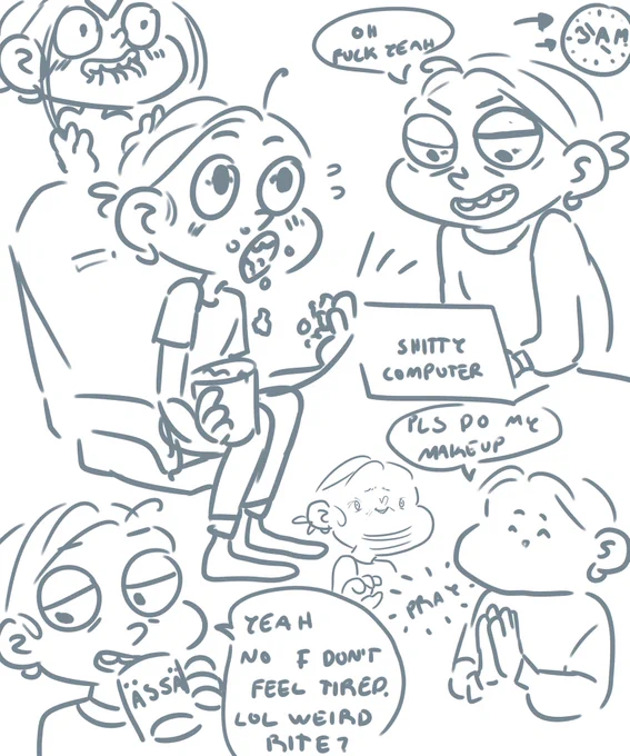 I used to do these doodles in my schools notebooks but since it's summer i,,,,uh,,,,,cant,,,, 