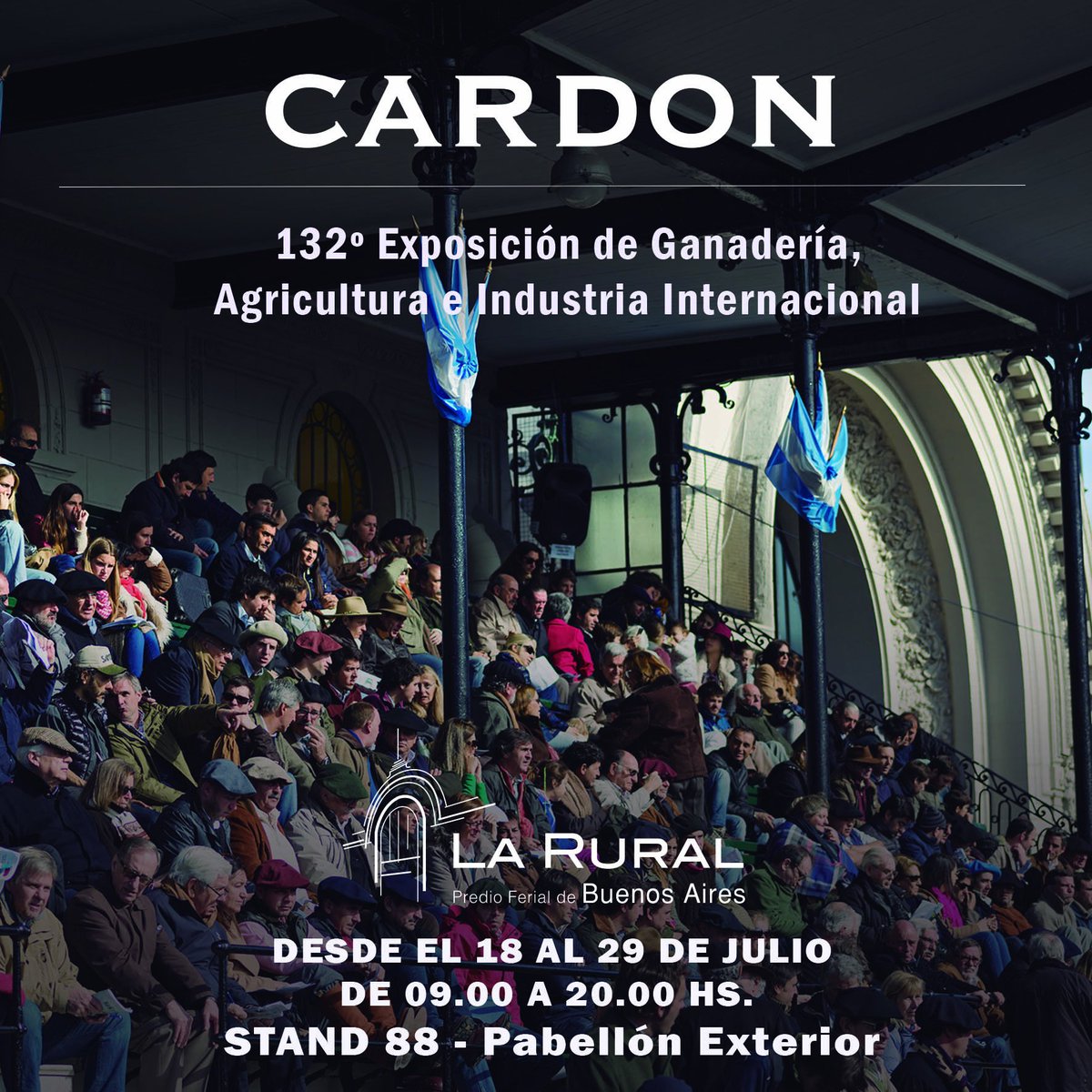 Te esperamos en La Rural!!
.
#Cardon #ExpoRural18