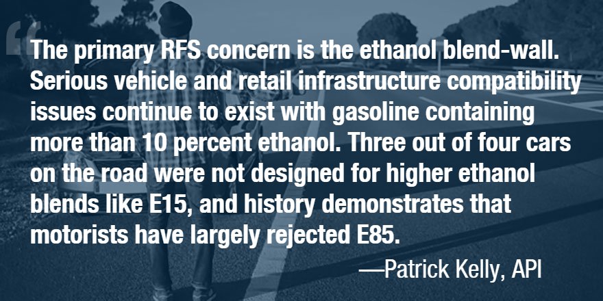 API_News's tweet image. #EPA should protect consumers from broken ethanol mandate, @API_News  testifies at #RFS public hearing. bit.ly/2uyqIpz