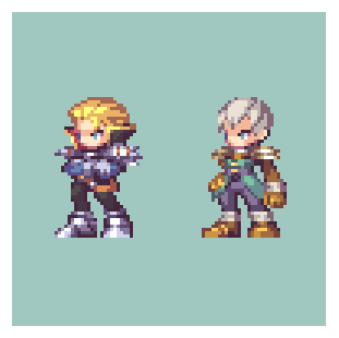 Puking Rabbit お仕事募集中 Akaさんのおかわリクエスト サガフロンティアの偽ギュスターヴことエッグマンと炎の将魔さんことサルゴン Picopiyo ドット絵 Pixelart