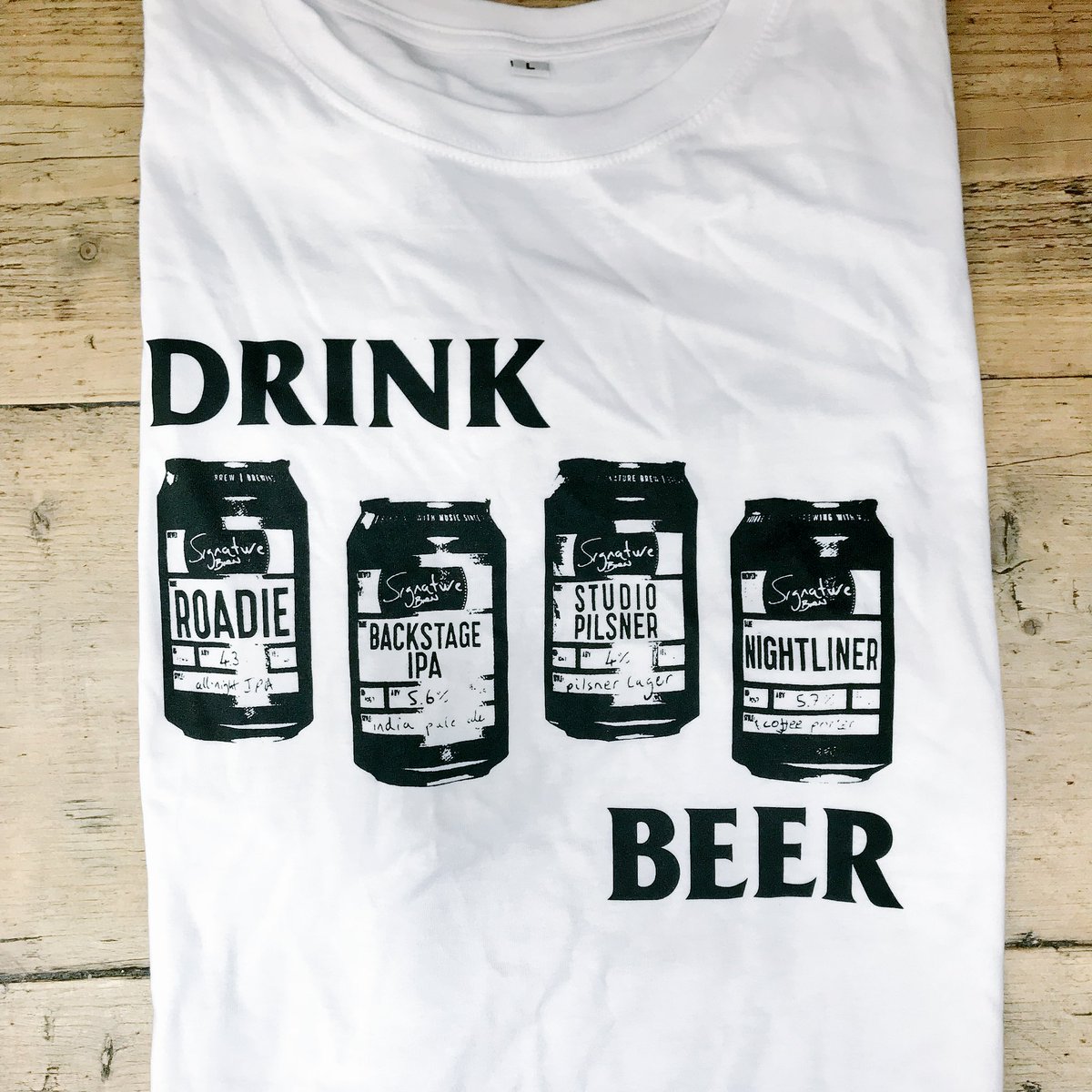 Feel like I had a hand in getting these made somehow...thanks <a href="/DanielHealy01/">Signature Brew Dan</a>. Much needed post brewday as well. #blackflag