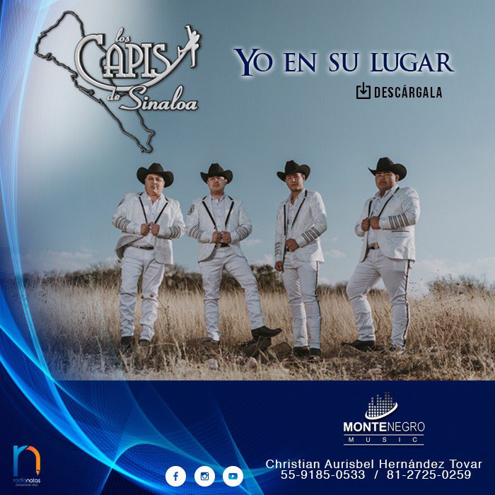 RadioNotas's tweet photo. #Lanzamientos #LosCapis presentan su nuevo sencillo “Yo en su lugar”. 
Descárgalo aquí: https://t.co/Dp4yNcncYJ https://t.co/LWup7Bk9df