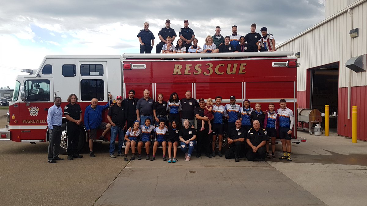 VegrevilleAB's tweet photo. 4000+ miles and only half way there.
Safe travels @Texas4000
We are grateful you chose Vegreville as one of your stops.
#fightingcancer #bikeforcancer #vegreville #hosttown https://t.co/2iUVcUs9Z0