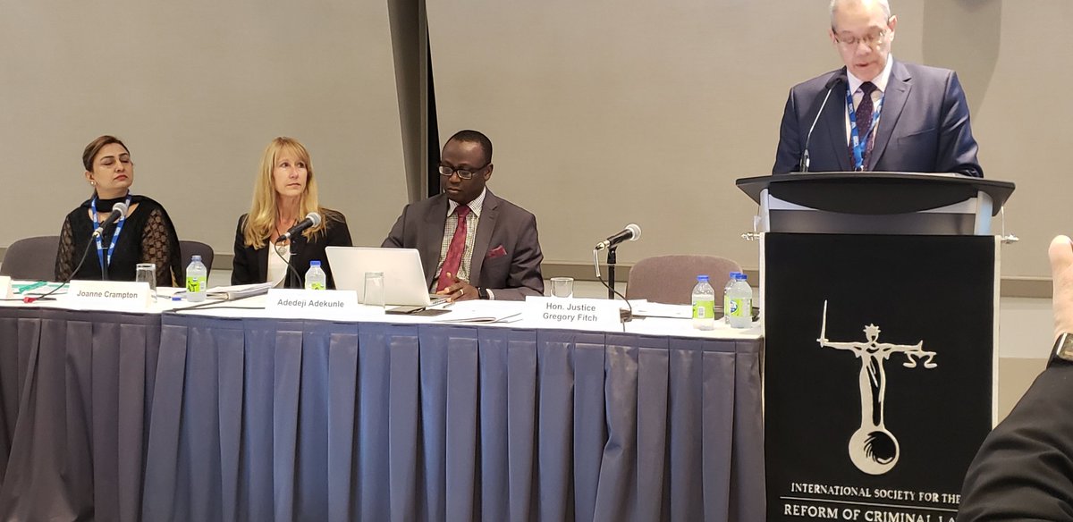ChiefLePard's tweet photo. Very concerning to learn about #humantrafficking in Canada from #RCMP A/Comm Joanne Crampton on @isrcl Montreal panel with #BCCourtofAppeal Justice Fitch, Professor Adekunie from #Nigeria, &amp; Prosecutor Yasin from #Pakistan. https://t.co/zEUXG30zBB