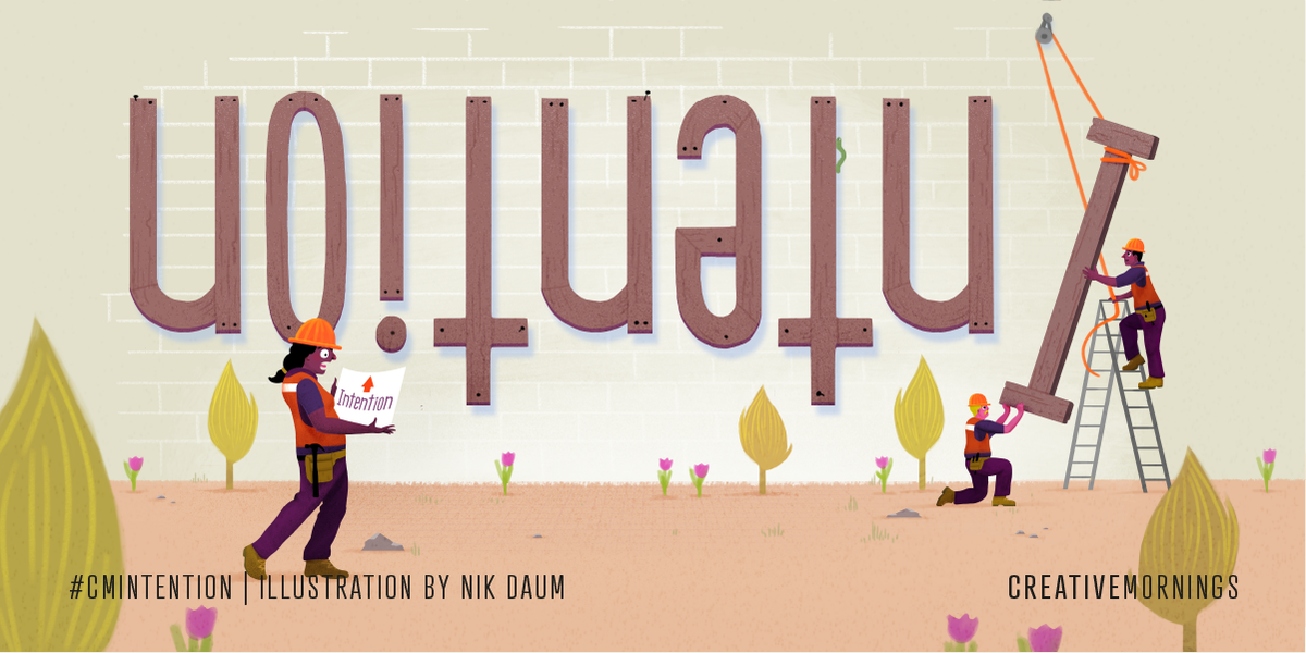 LosAngeles_CM's tweet image. July's theme is #CMintention! It was chosen by @Nashville_CM and illustrated by @nikdaum. Join us on Friday, July 27 @MakerCityLA - we'll be hearing from Grammy award winning designer and creative director @LADdesign. RSVPs open 7/23! creativemornings.com/talks/lawrence…