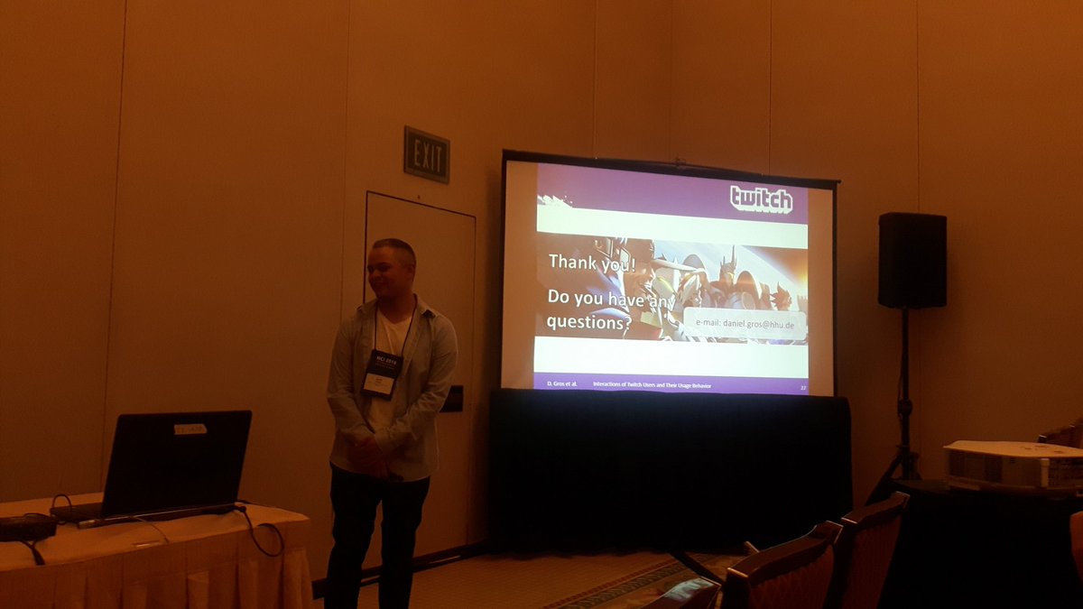 bezwitschernd's tweet photo. @Dagro105 tells us something about interactions of #twitch users and their usage behavior. If you can't be there but have a question, write it in the comments :) @ #HCII2018 #hcii18 #socialmedia #phdchat https://t.co/M0iJlf3e3l