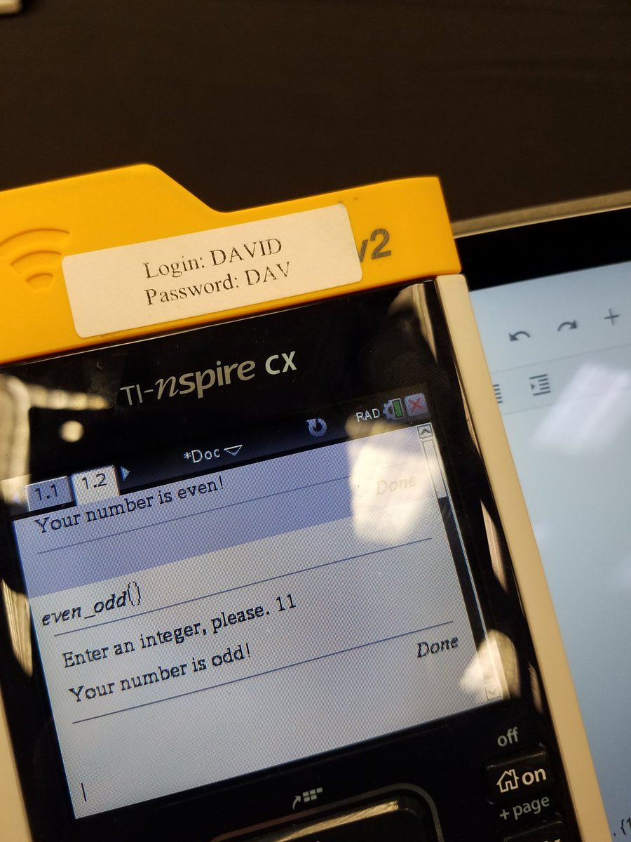 runnels_hsmath's tweet image. Fun with coding @CAMTtweets  with @TICalculators and @mathparr ! #kidsshouldcode #CAMT18 #codingrules