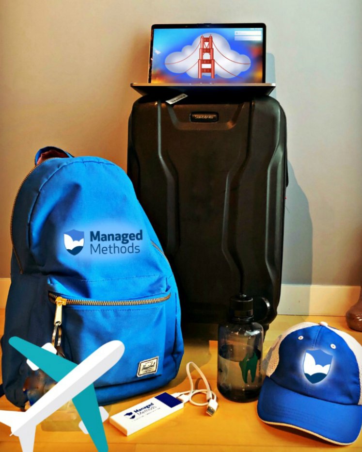 managedmethods's tweet photo. We are packing our bags and headed to #Googlenext18 in San Francisco next week!  Come visit us at booth W1630 to see how we make #cloudsecurity for @gsuite easy! 👍✈️🌉 #travel #sf https://t.co/SPFAsFcIOv