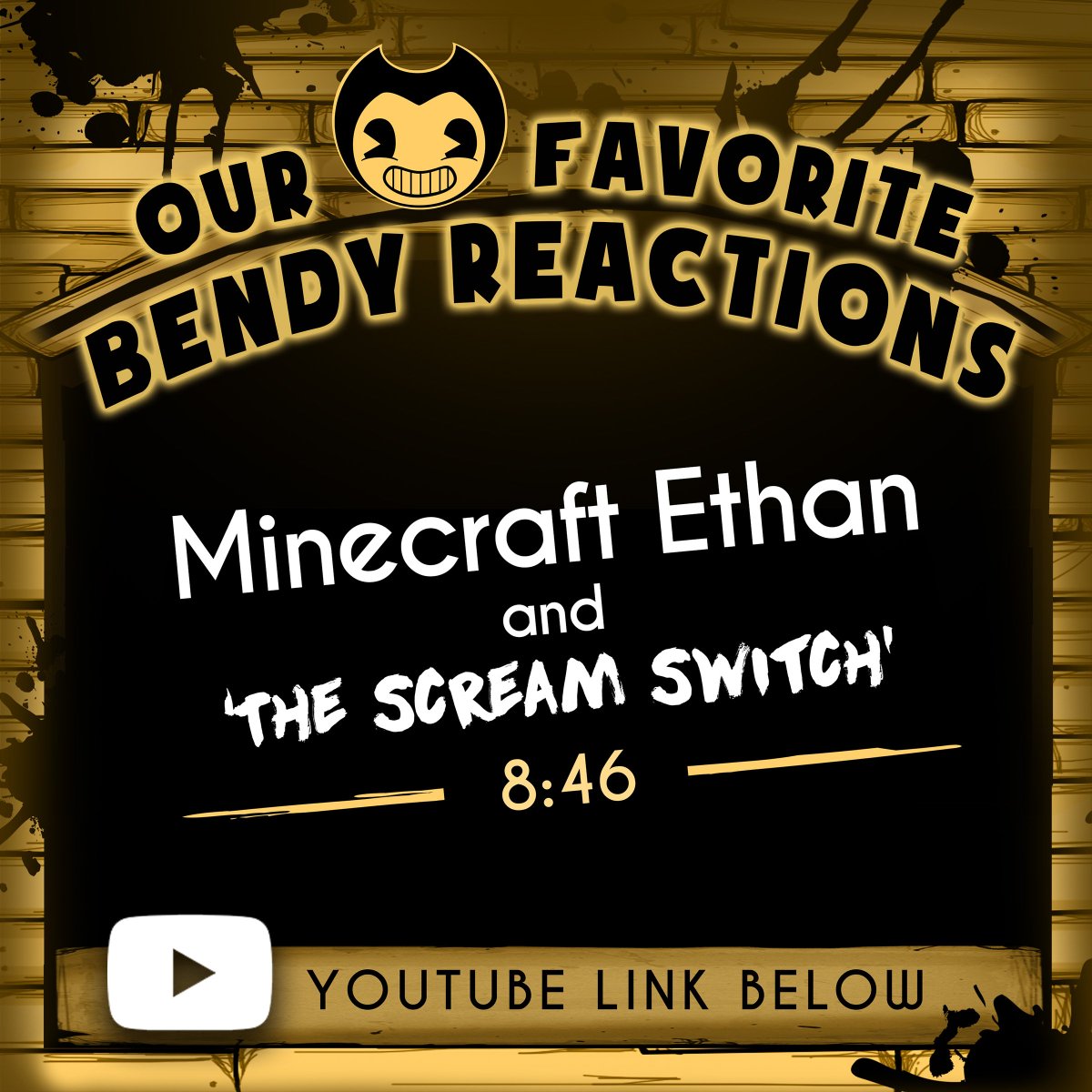 Bendy's tweet image. Sometimes everything is going totally fine, and then you flip a switch and suddenly there's nothing left to do but scream, turn, and run like the wind! Case in point, Minecraft Ethan with another of our favourite #BATIM #ChapterFour #reactions! ow.ly/5JWv30kZEJ6