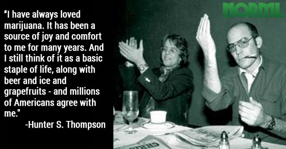 Remembering lifelong advocate and <a href="/NORML/">NORML</a> supporter Hunter S. Thompson on what would be his 81st birthday. You're missed, friend. #BuyTheTicketTakeTheRide