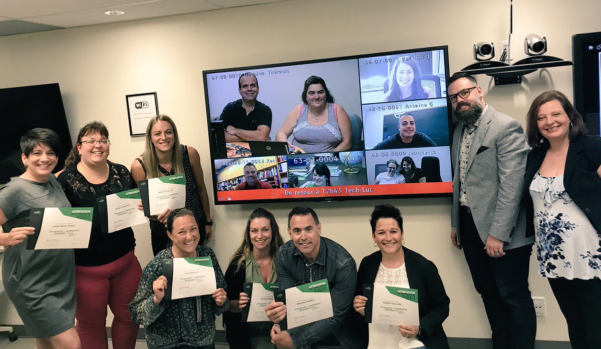 Une autre belle gang de futures directions qui terminent aujourd’hui leur PQD 1. Félicitations pour votre succès! <a href="/ADFO_/">Ceci n'est plus l'ADFO</a> #pqdadfo #pqdpartie1 <a href="/jo_pico/">Josée Picard StLouis</a> <a href="/sylvie_labreche/">Sylvie Labrèche</a>