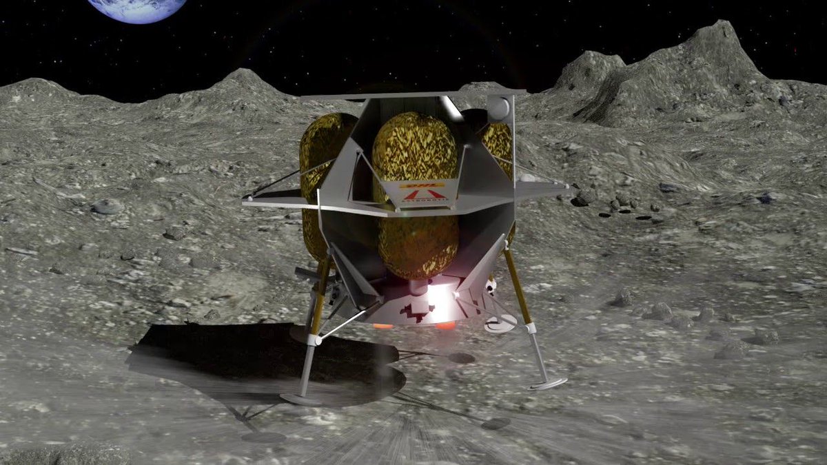 astrobotic's tweet photo. Check us out on @YouTube of Astrobotic's Peregrine landing on the Moon with the @Dynetics propulsion system! https://t.co/2mIyD2VhjX https://t.co/yFFtwzMSLc