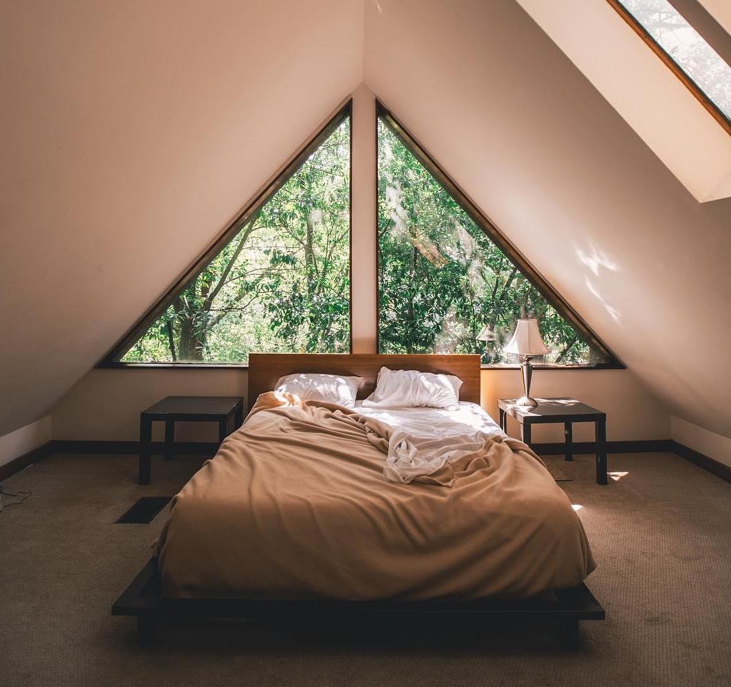 Airbnb's tweet image. When in Atlanta, live like the locals do – in charming A-frame homes.