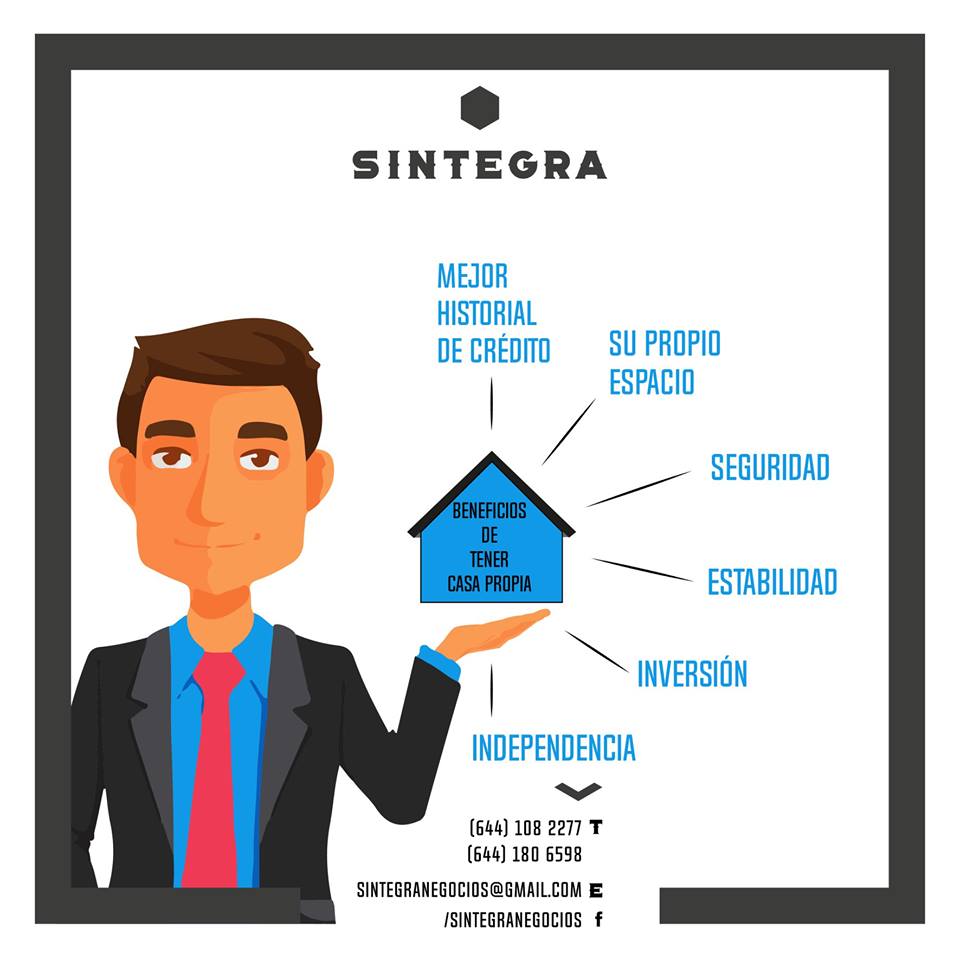 SintegraNegocio's tweet image. ¿Siempre quisiste saber cuál eran los beneficios de tener una casa propia? Aquí te dejamos algunos de ellos.
#Sintegra #GestionDeNegocios #TuAliado