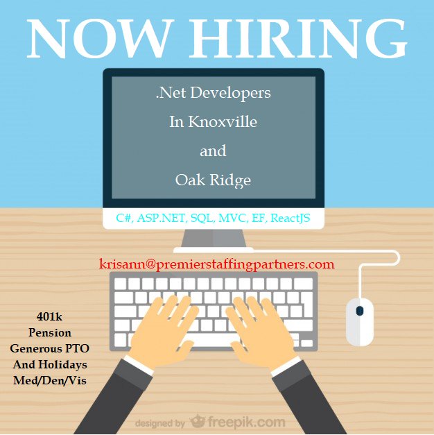 premierTECHjobs's tweet photo. Ask @utyaya about our #DotNetDevJobs #ExcellentBenefits #DotNet #ReactJS #SQL #NowHiring #KnoxDevs #DevJobs https://t.co/vjssD04438
