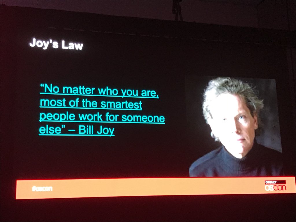 vbrunssen's tweet photo. Collaboration through open source makes the sum greater than the parts.  @christo4ferris #Blockchain #OpenSource #OSCON #IBMCode https://t.co/mOVn8s4qvM