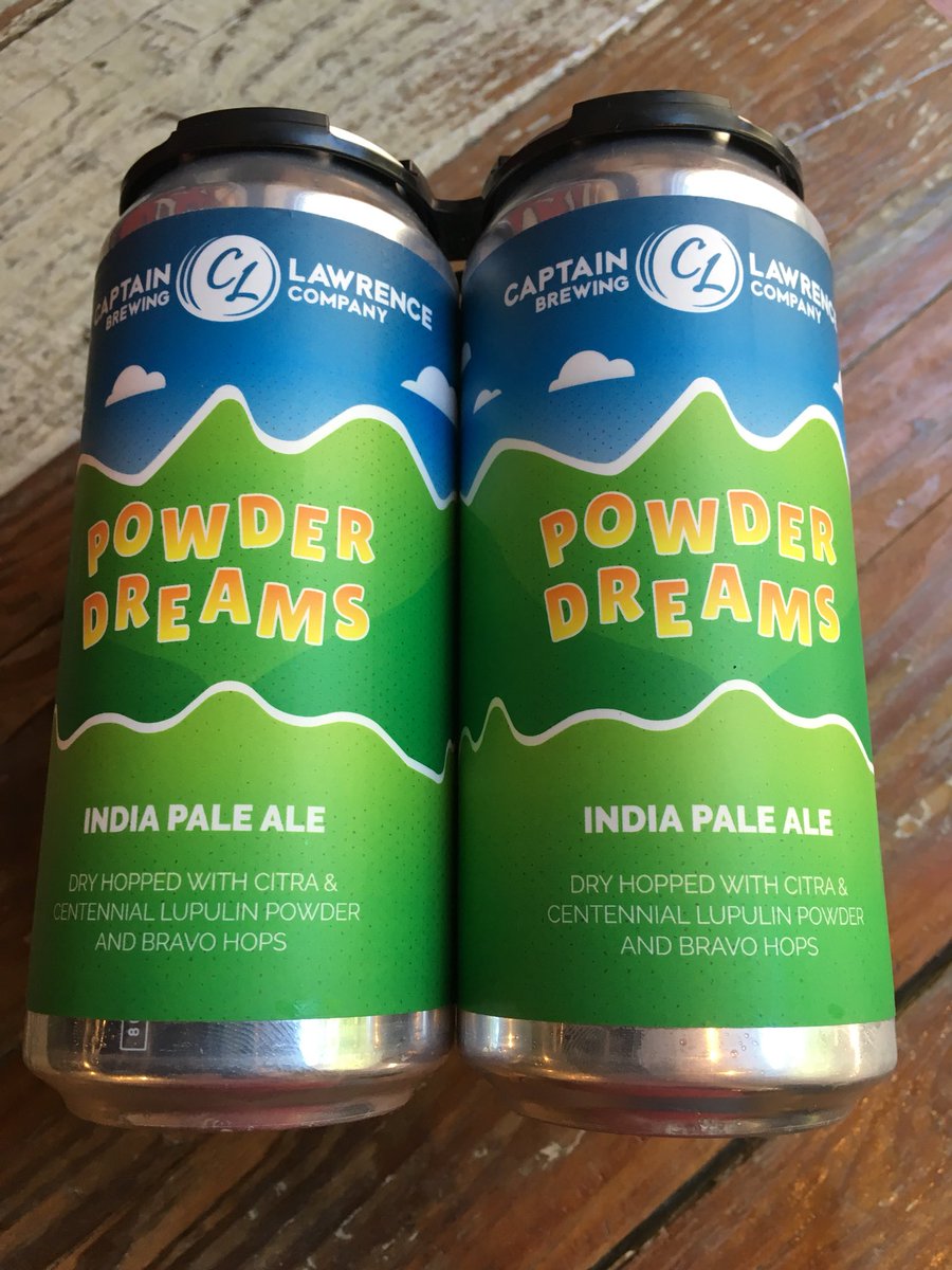 cbc_fortpoint's tweet photo. Latest version of Powder Dreams from @cptlawrencebeer just hit our shelves. This batch is dry hopped with Citra and Centennial Lupulin powder and Bravo hops #CBCDeliveryDay #fortpoint #seaportbos https://t.co/pHXokm7jED