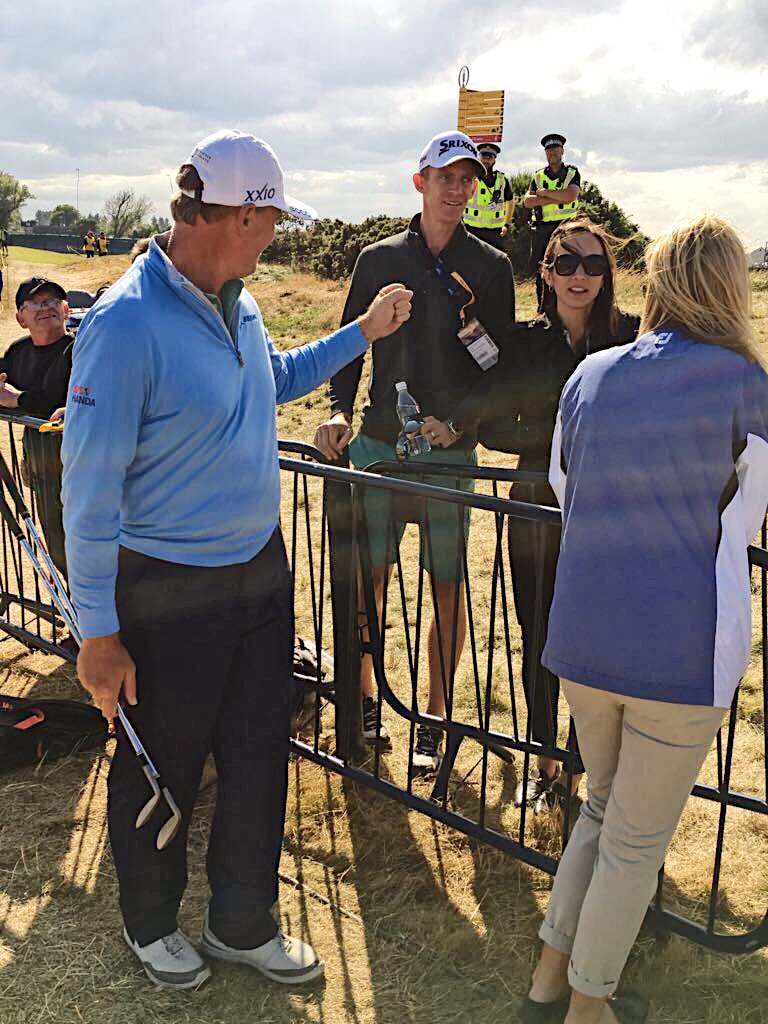 EEandFF's tweet photo. Spotted at #TheOpen @KAndersonATP and his wife @KelseyOAnderson with @TheBig_Easy during this afternoon's practice round https://t.co/XhMovBGGy5