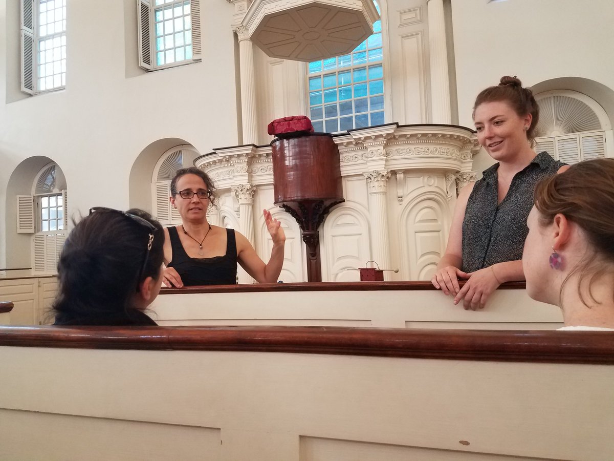 dunneteach's tweet photo. Today, @BostonSchools teachers in our #PlaceBasedBos course visited @OSMHBoston. 3 brave Mendell Elementary School teachers climbed to the usually off-limits 3rd balcony to see where Revolutionary-era African American poet Phillis Wheatley had worshipped and drawn inspiration. https://t.co/3TnOW8oE5g