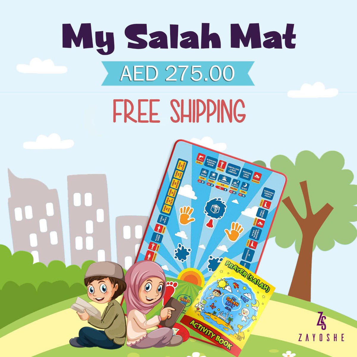 Zayoshe's tweet photo. My Salah Mat is the perfect surprise for your little Mu’min, designed to teach little ones how to perform Salah in a fun andeasy way.

Order: https://t.co/u2fD8zAw89

#littlemuslim #muslimkids #islamictoys #mysalahmat #toys #play #islam #salah #oman #dubai #saudikids https://t.co/l9yUe8bZV5