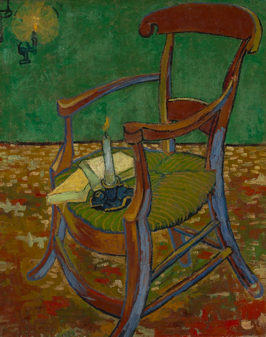 Stati d'animo che interagiscono per una ricerca etica della realtà Vincent van Gogh -Autoritratto 🎨 -La Sedia dell'Amico Gauguin 🎨 @mirianagrassi1 #PoesiePerPittori/vanGogh #ventaglidiparole #ScrivoArte ⭐⭐⭐⭐⭐