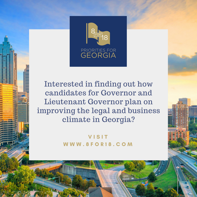 GAChamber's tweet image. Thanks to Governor Nathan Deal, Georgia has been ranked the ‘Best State for Business’ five years in-a-row. #Georgia leaders must work to maintain the momentum. Visit 8for18.com for more information! #gapol #BestForBiz #8for18