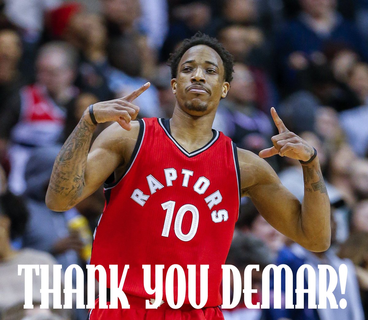 sybilsyrup's tweet photo. @DeMar_DeRozan Big thanks 🤗🤗for everything you've done for the fans in this country, giving us the best seasons ever in the league. Good luck with your new team and best wishes to your family. #feelthelove https://t.co/5vAIN6LBfv