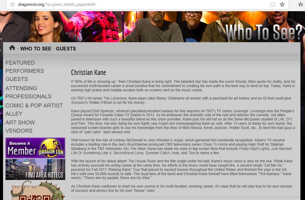 maryebrewer's tweet photo. #WednesdayWisdom 
Check out @ChristianKane01 of @LibrariansTNT #TheLibrarians, #Leverage, #Angel &amp; an amazing #indiemusic artist  listed on the @DragonCon website
🐲https://t.co/nn8zKFQMCb 🐲… #DragonCon
 Store 🐉https://t.co/U14i1wfMx3 🐉#Atlanta #Georgia #ChristianKane https://t.co/nHtQ6bXlCm