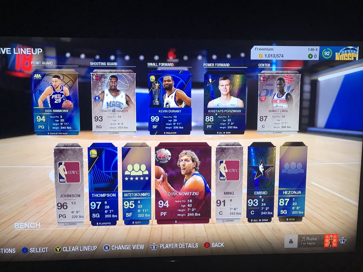 FreemiumAddict's tweet photo. #NBALive18 #ThemeSquad Mile High Monsters https://t.co/CrgwSnQ9oa