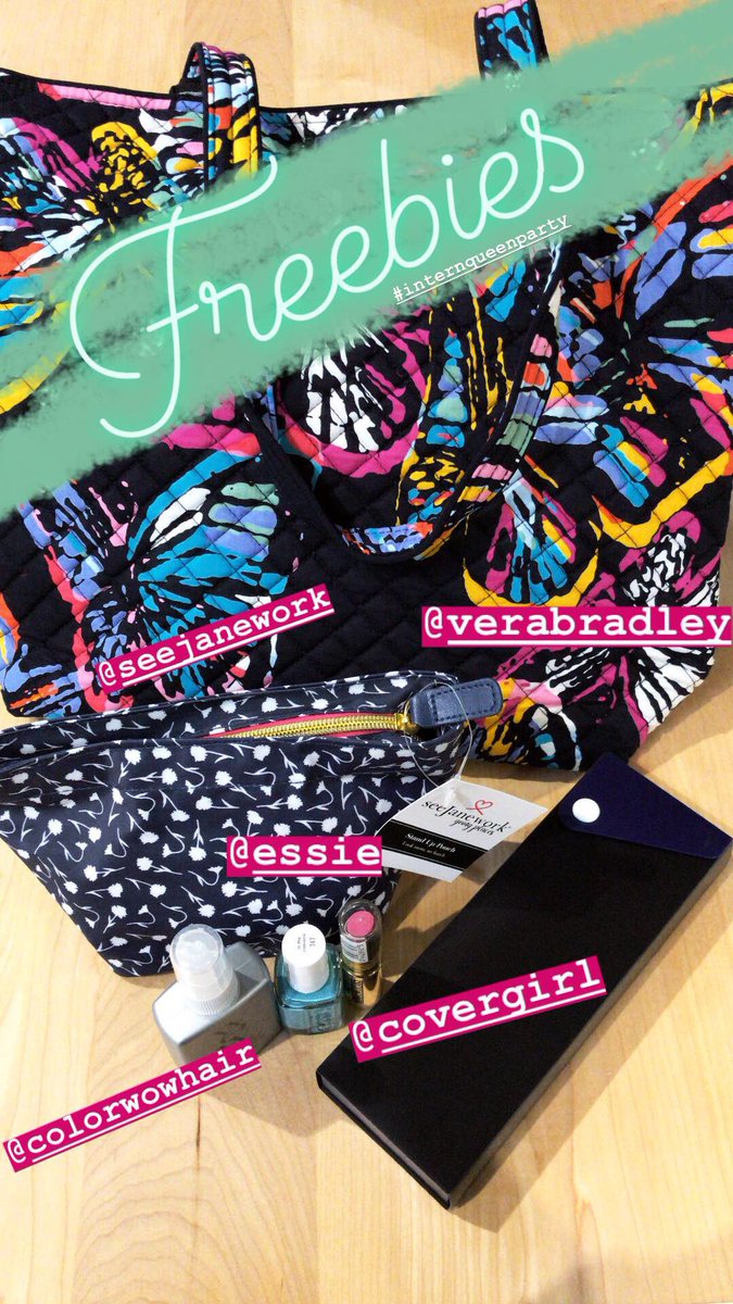 alex_pitt9's tweet photo. You know itโs going to be a great event when you arrive and they give you a gift bag in a @verabradley purse & FREE DONUTS! ๐ #InternQueenParty https://t.co/T5FAZW2bB1