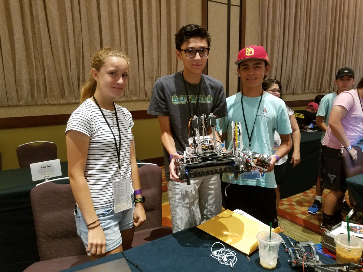 DesertSandsUSD's tweet photo. Students from around the world have invaded @HyattRegency_IW with their smart robots, and #DSUSDpride is well represented at #GCER2018! All of the #botball tournament days are open/free to spectators and Sunday's finals will draw crowds of cheering supporters. Check it out! https://t.co/J9fHF20w6e
