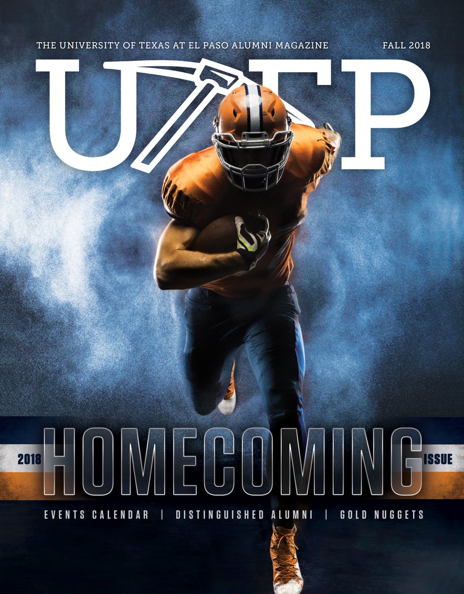 utepnews's tweet photo. ICYMI: The Fall 2018 edition of the UTEP Magazine includes a story on President Diana Natalicio’s tenure, a feature on #UTEPEdge, and a preview of Homecoming activities. Check out these stories and online extras at https://t.co/7f1Xnp4jLt. ⛏🤙 https://t.co/ySPLGAFKz8