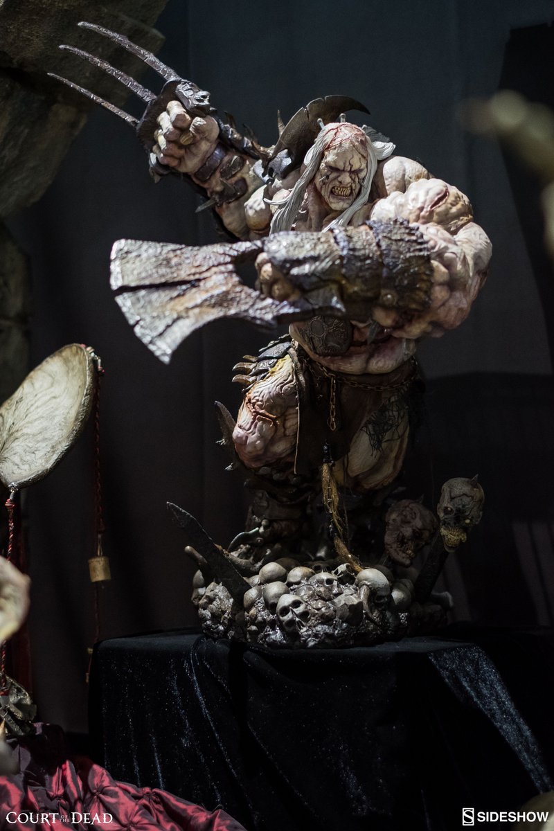 CourtoftheDead's tweet photo. #SDCC2018 #Booth1929 Tour: Shard: Mortal Trespasser Premium Format Figure, The Queen's Crown Replica, Gethsemoni: Shaper of Flesh Premium Format Figure, Odium: Reincarnated Rage Maquette https://t.co/isa9wwYNis