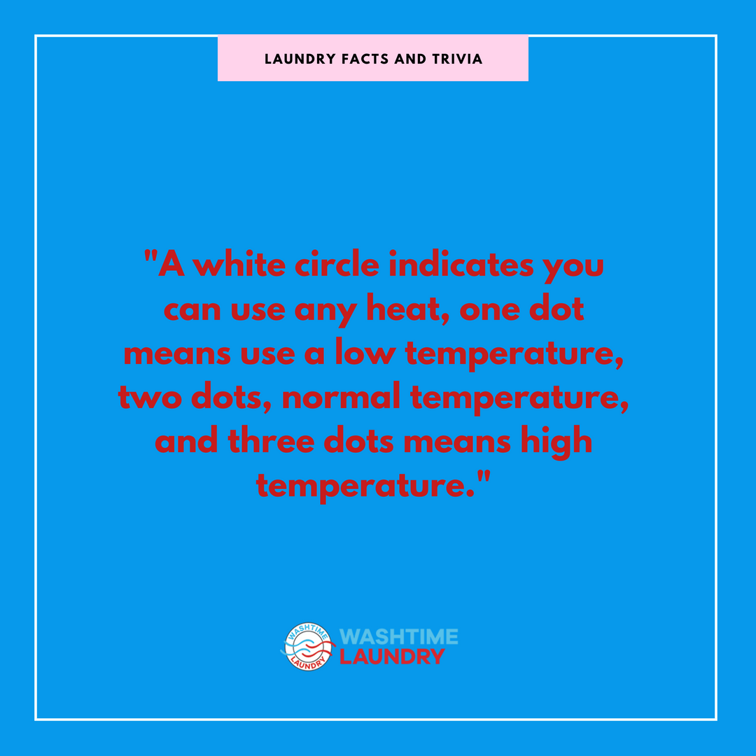 itswashtime's tweet photo. A white circle indicates you can use any heat, one dot means use a low temperature, two dots, normal temperature, and three dots means high temperature. @washtimelaundry #CommercialLaundromat #CommerceCity #LaundromatCommerceCity #LaundryServices https://t.co/M0XZVowIK6
