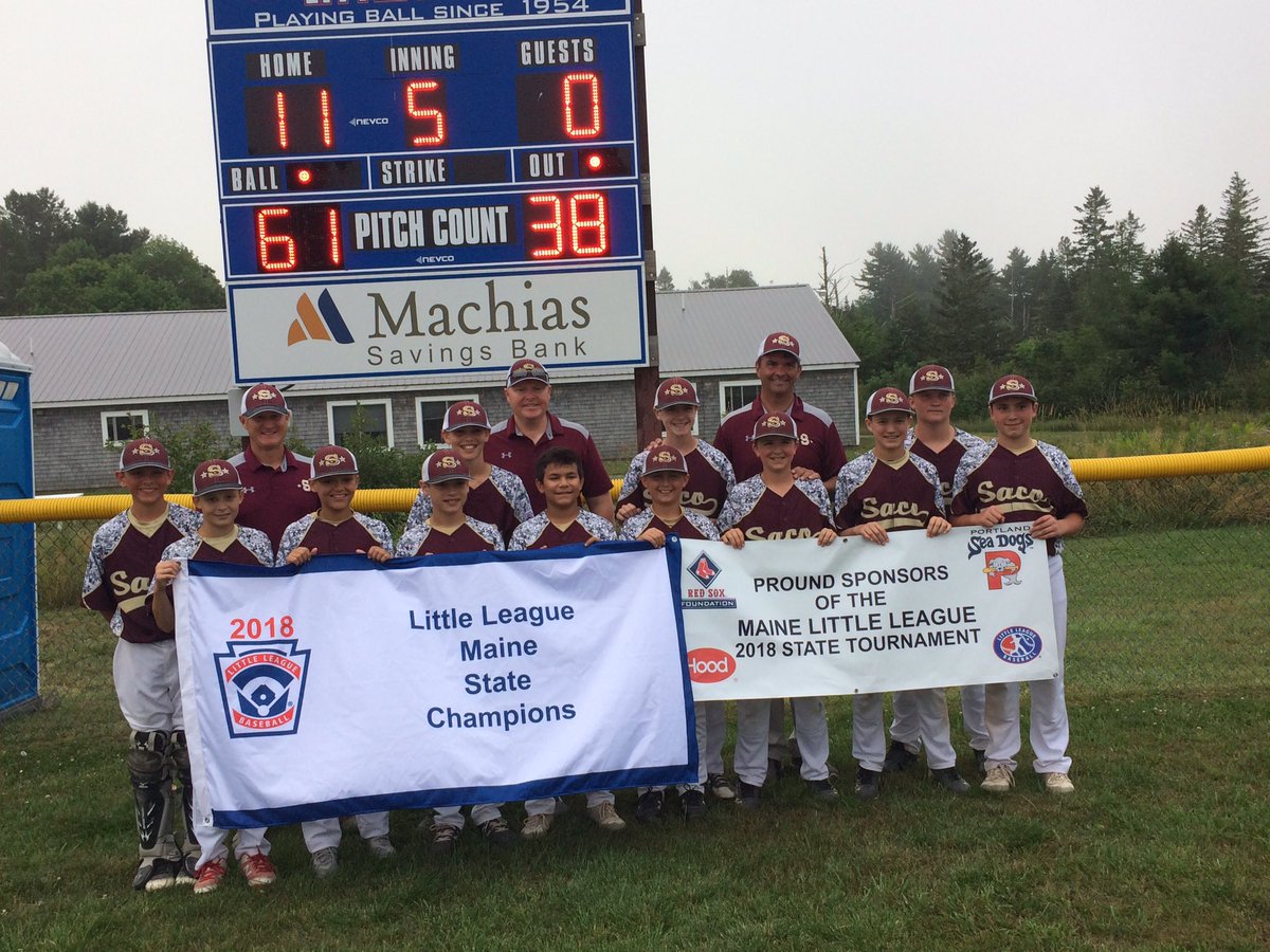 JournalTsports's tweet photo. Your 2018 Maine State Little League Major champions: @Saco_LL #RoadtoWilliamsport https://t.co/vqO0XuUCSo