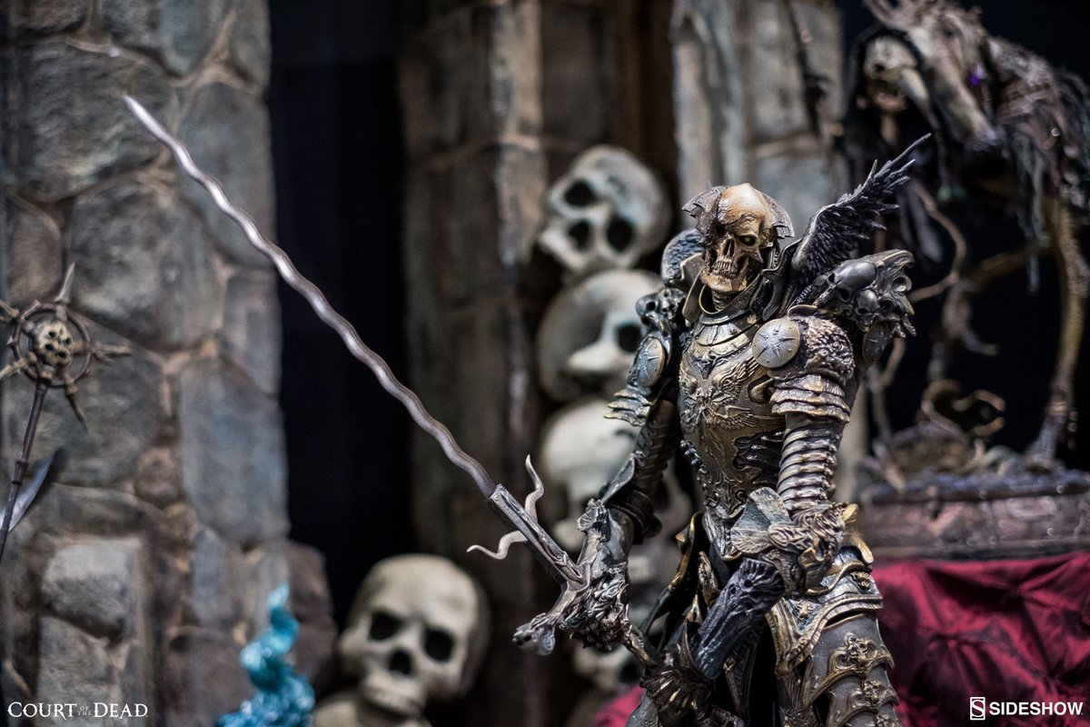 CourtoftheDead's tweet photo. #SDCC2018 #Booth1929 Tour: Shadows of the Underworld Original Graphic Novel, Executus Reaper Oglavaeil Legendary Scale Bust, Xiall: The Great Osteomancer Premium Format Figure, Mortighull Risen Reaper General Premium Format Figure https://t.co/JFZ8lBWW1C