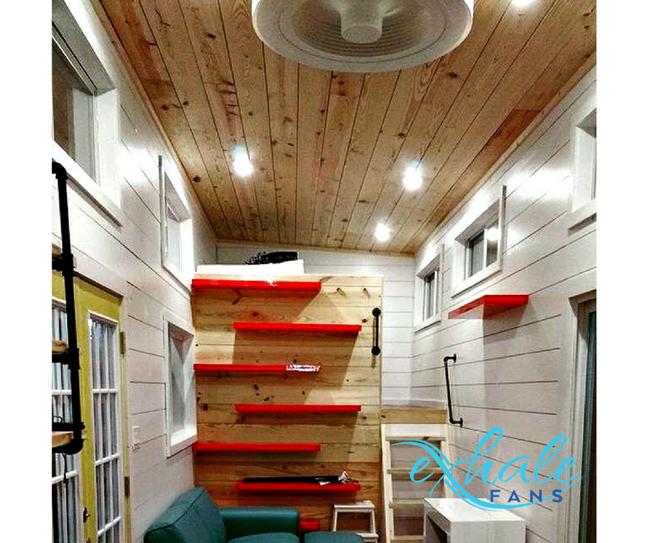 ExhaleFans's tweet photo. #ExhaleFan in a #tinyhouse! We love this home - our fans are 34" wide and 7.25" tall and we are sure this whole space feels comfortable! #customerphoto #bladeless https://t.co/cXjaCjqDFn