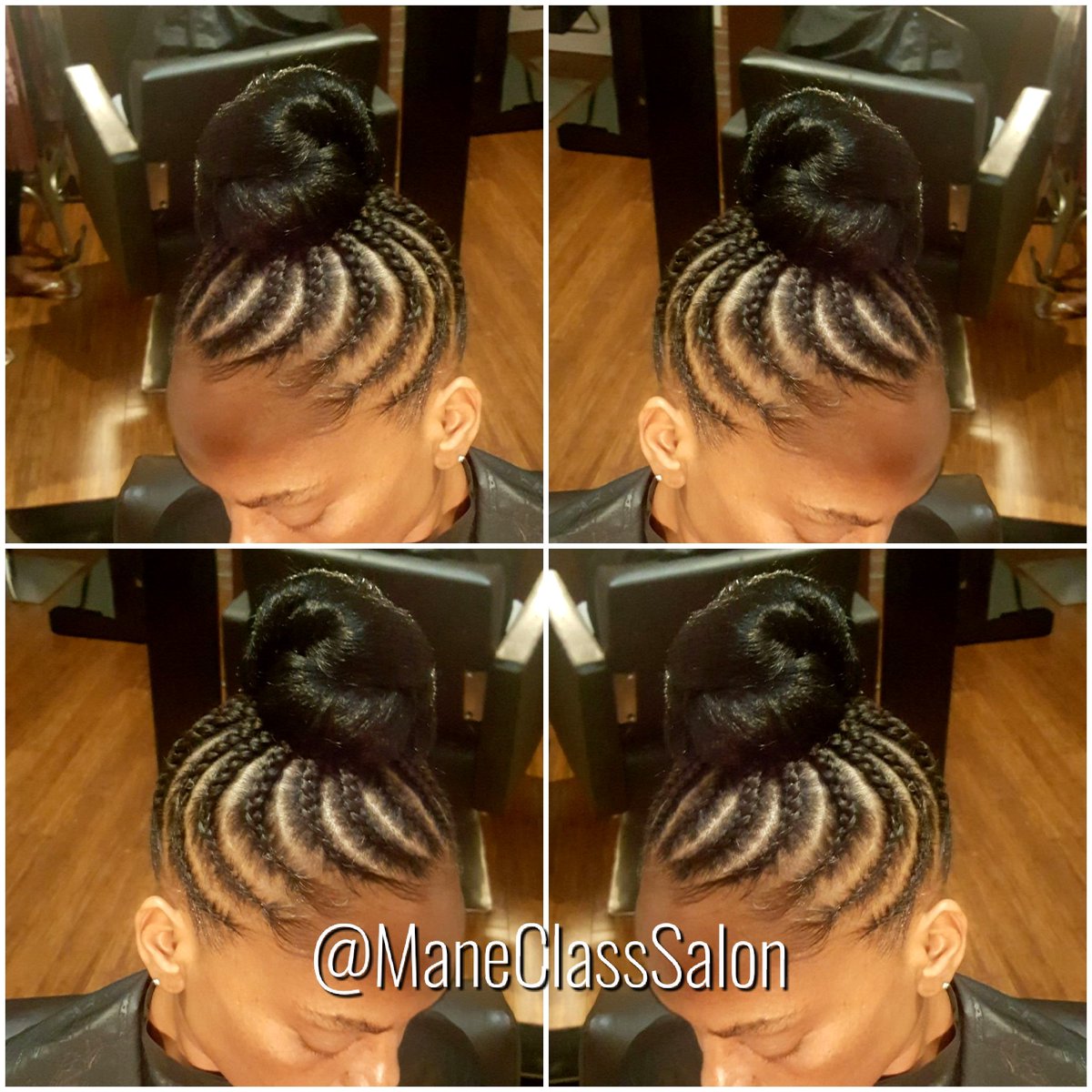 maneclass's tweet photo. Cute, up and out of the way with #allthisrain ..#cornrows #hairbun 😍 https://t.co/JeXBamtj9O