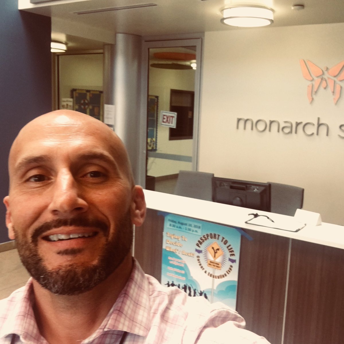 MrOatUCHS's tweet photo. Sad but excited for Mr. P. The new principal of the Monarch School.  Way to go Principal Paredes! https://t.co/8O1V1OtZwW