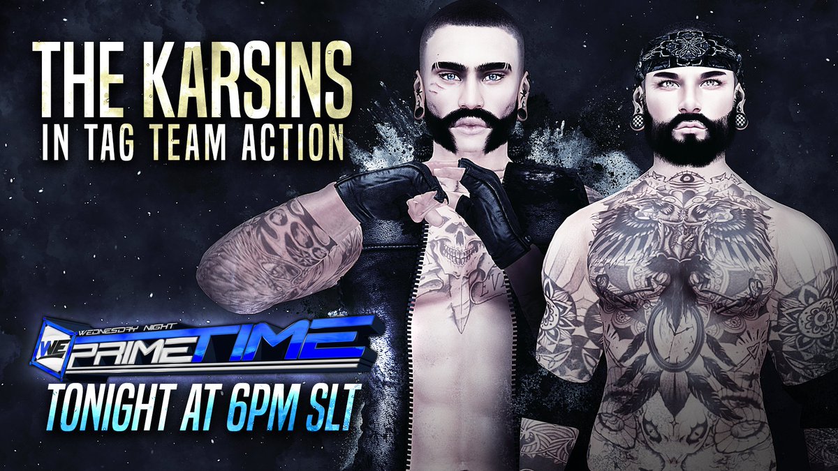It's less than an hour to go before #VWEPrimeTime kicks off in #SecondLife. Make sure you don't miss out on any of the wrestling action tonight, including an epic main event between the #DogsOfWar against <a href="/KieranDarkwatch/">Scion</a> and Jeffery Fireguard. SLURL - maps.secondlife.com/secondlife/Sol…