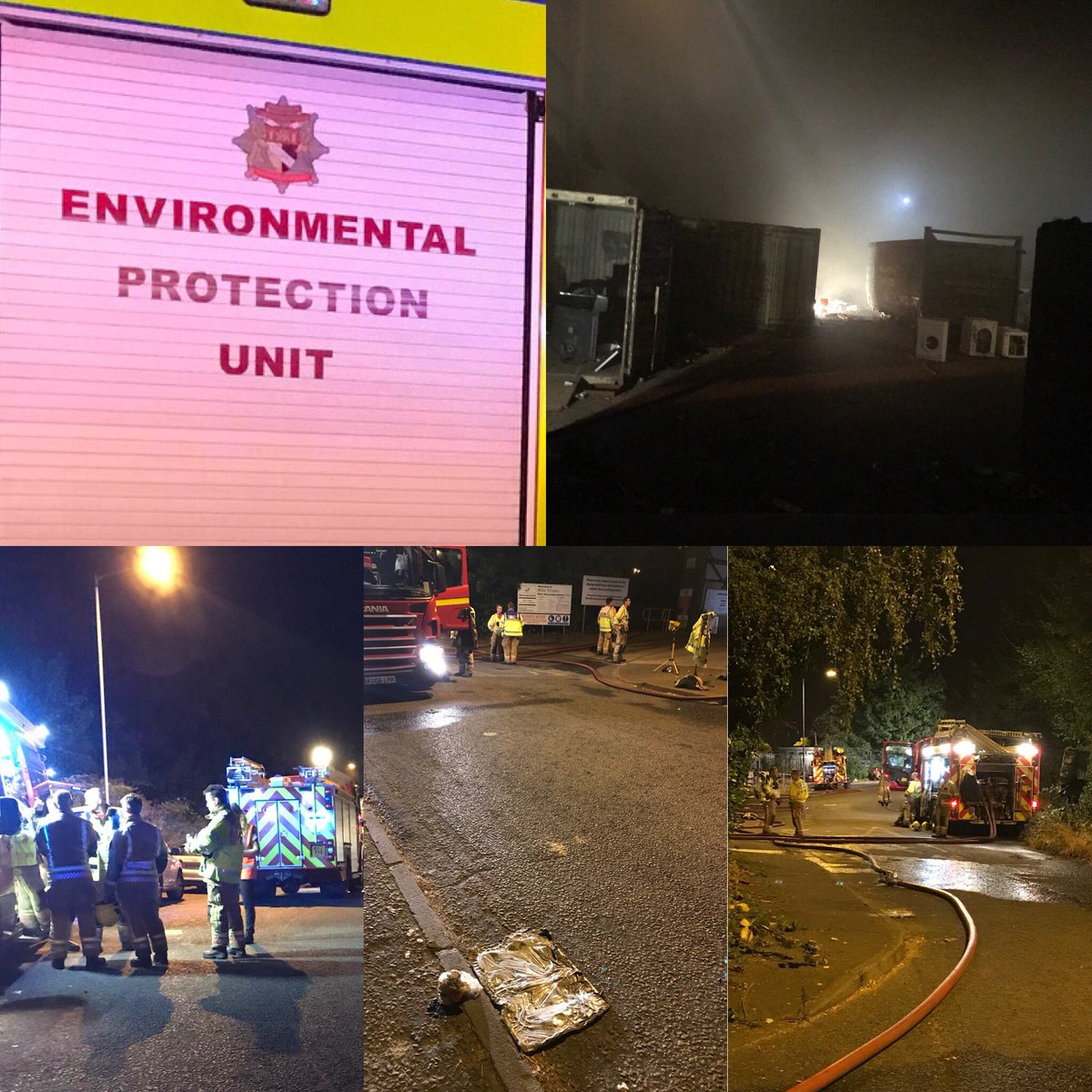 GrahamVerrierEA's tweet photo. @EnvAgencyAnglia remain on the scene at a Fire in the recycling centre on #SwantonRd in #Norwich.  #TeamEA and @Norfolkfire are working hard to protect the environment too. https://t.co/89Koh1QlVM