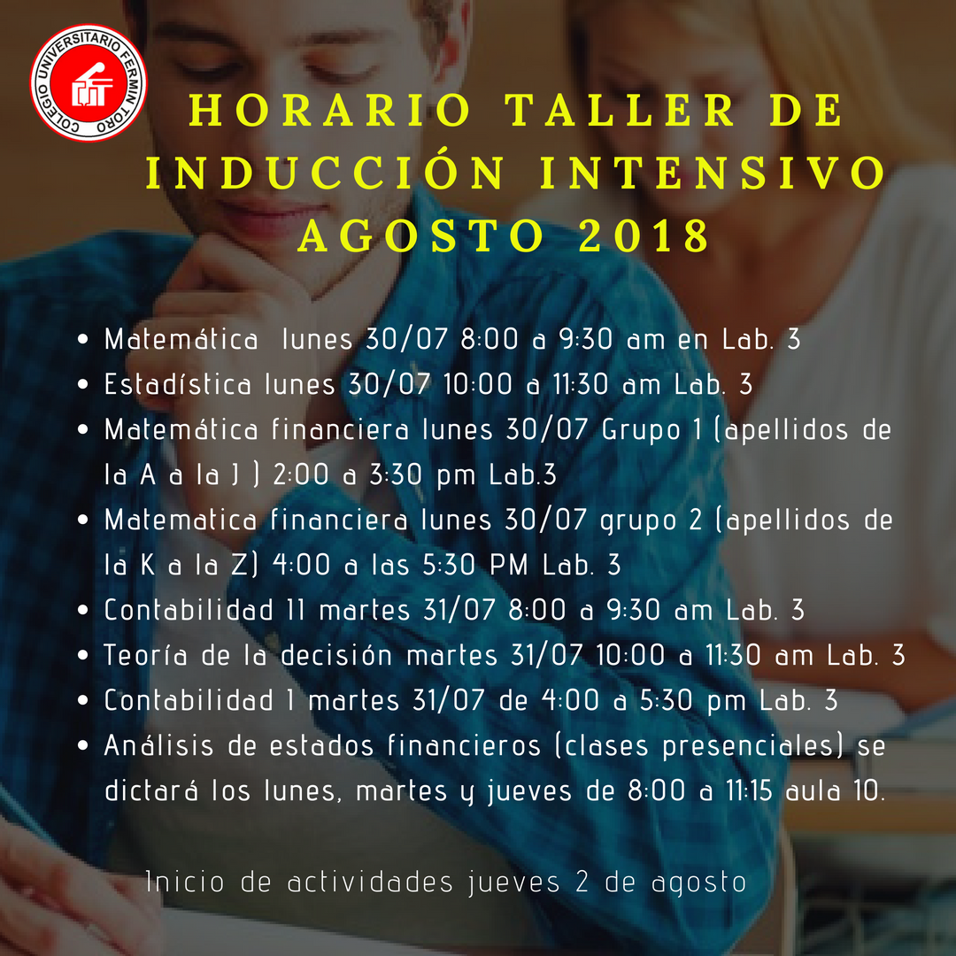 CUFTencontacto's tweet photo. Información para los alumnos inscritos en el intensivo de agosto 2018.
#Cuft #Barquisimeto #Clases #Universidad #Intensivo https://t.co/x806z2ijLZ