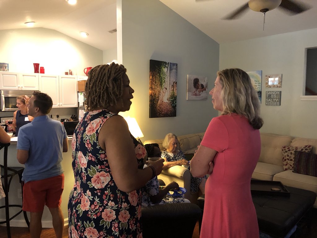 preston4progres's tweet photo. Thank you Caitlyn for hosting tonight’s Park West Meet & Greet!! Let’s do this thing!! 🌊 #scpol #sc112 #prestonforprogress #jenforsc #donnaforcountycouncil @donnaforcouncil @JenforSC @wfdgirlie @eastcooperdems https://t.co/OgOUZRHJz4