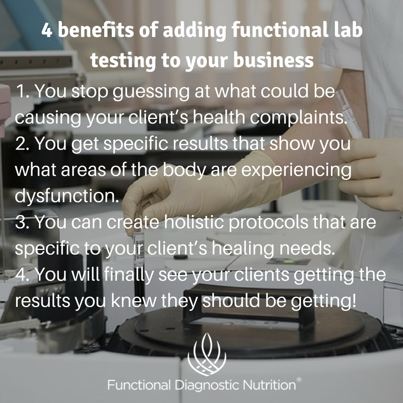 FDNtraining's tweet photo. Are you a health coach and want to add functional lab testing to your business? Here are 4 benefits of offering lab testing. https://t.co/2ftaBR19J9
