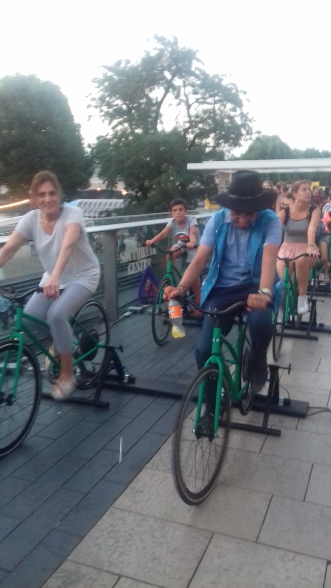 kwanjulia1's tweet photo. @southbankcentre @BN_Collective Wonderful upbeat music evening with gospel/pop songs&amp; dancing. I was still recovering from travel exhaustion but the evening lifted ones spirits up.Still many laughs in Sister Act &amp; found out they were Carmelite nuns. The cyclists were great to keep the film running #GospelMusic https://t.co/1G7f8h45tl