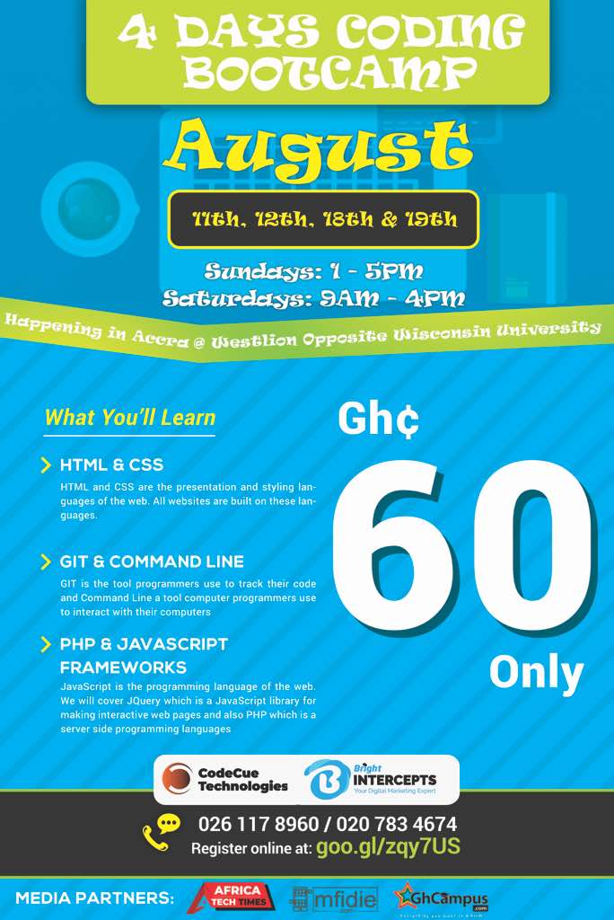 dagasonhackason's tweet photo. Sup guys make sure u register I myself will be lecturing there u gonna love it.... I tell u ๐ค๐ฝโ๐ฝpeace
#bootcamp
#Developers
#WebDevelopers
#WebDev
#Coding
#Programing
#DagasonHackason https://t.co/5LFAn6W2EH